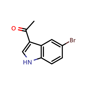 Chemical structure of 1-(5-bromo-1H-indol-3-yl)ethan-1-one , CAS 19620-90-7, AChemBlock U130406