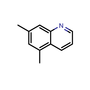 Chemical structure of 5,7-dimethylquinoline , CAS 20150-89-4, AChemBlock U130420