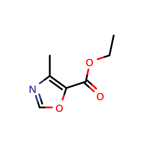 Chemical structure of ethyl 4-methyloxazole-5-carboxylate , CAS 20485-39-6, AChemBlock U130432