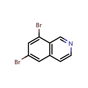 Chemical structure of 6,8-dibromoisoquinoline , CAS 2059999-79-8, AChemBlock U130449