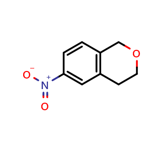 Chemical structure of 6-nitroisochromane , CAS 207804-97-5, AChemBlock U130460