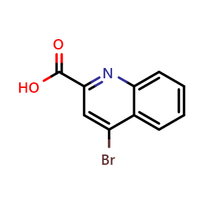 Chemical structure of 4-bromoquinoline-2-carboxylic acid , CAS 209003-46-3, AChemBlock U130466