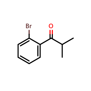 Chemical structure of 1-(2-bromophenyl)-2-methylpropan-1-one , CAS 209223-84-7, AChemBlock U130490