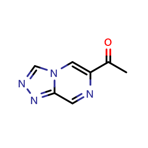 Chemical structure of 1-([1,2,4]triazolo[4,3-a]pyrazin-6-yl)ethan-1-one , CAS 2104603-04-3, AChemBlock U130503