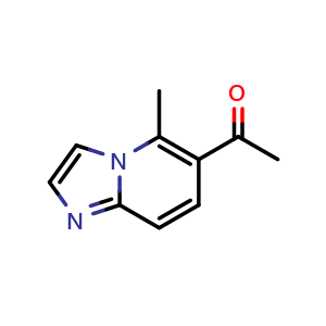 Chemical structure of 1-(5-methylimidazo[1,2-a]pyridin-6-yl)ethan-1-one , CAS 2169609-80-5, AChemBlock U130561