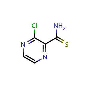 Chemical structure of 3-chloropyrazine-2-carbothioamide , CAS 2172597-22-5, AChemBlock U130565