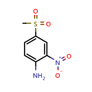 Chemical structure of 4-(methylsulfonyl)-2-nitroaniline , CAS 21731-56-6, AChemBlock U130566