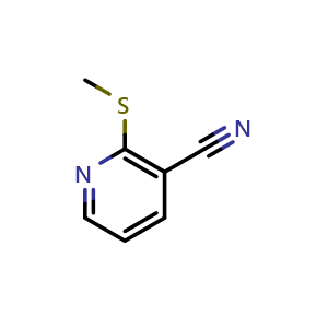 Chemical structure of 2-(methylthio)nicotinonitrile , CAS 219766-02-6, AChemBlock U130574