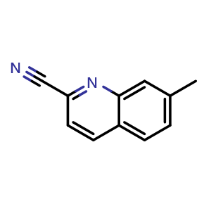 Chemical structure of 7-methylquinoline-2-carbonitrile , CAS 220143-50-0, AChemBlock U130579