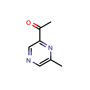 Chemical structure of 1-(6-methylpyrazin-2-yl)ethan-1-one , CAS 22047-26-3, AChemBlock U130585