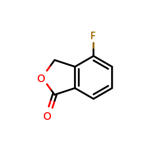 Chemical structure of 4-fluoroisobenzofuran-1(3H)-one , CAS 2211-81-6, AChemBlock U130587