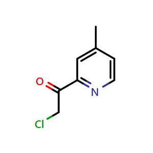 Chemical structure of 2-chloro-1-(4-methylpyridin-2-yl)ethan-1-one , CAS 2228449-34-9, AChemBlock U130597