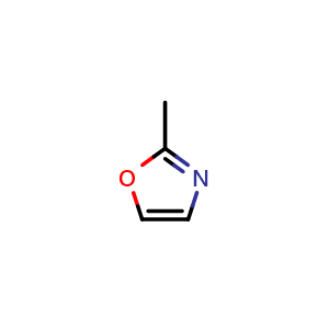 Chemical structure of 2-methyloxazole , CAS 23012-10-4, AChemBlock U130638