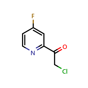 Chemical structure of 2-chloro-1-(4-fluoropyridin-2-yl)ethan-1-one , CAS 2356566-99-7, AChemBlock U130657