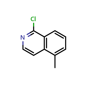 Chemical structure of 1-chloro-5-methylisoquinoline , CAS 24188-79-2, AChemBlock U130691