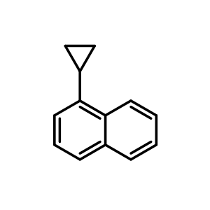 Chemical structure of 1-cyclopropylnaphthalene , CAS 25033-19-6, AChemBlock U130706