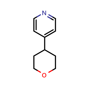 Chemical structure of 4-(Tetrahydro-2H-pyran-4-yl)pyridine , CAS 26684-56-0, AChemBlock U130727