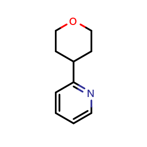 Chemical structure of 2-(Tetrahydro-2H-pyran-4-yl)pyridine , CAS 26684-64-0, AChemBlock U130728