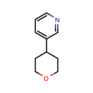 Chemical structure of 3-(Tetrahydro-2H-pyran-4-yl)pyridine , CAS 26684-66-2, AChemBlock U130729