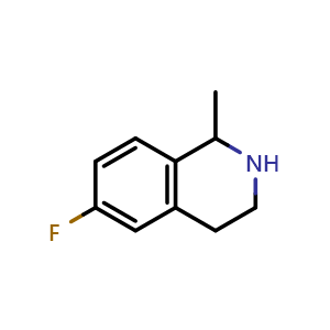 Chemical structure of 6-fluoro-1-methyl-1,2,3,4-tetrahydroisoquinoline , CAS 269402-42-8, AChemBlock U130731