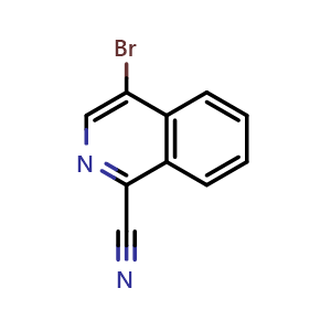 Chemical structure of 4-bromoisoquinoline-1-carbonitrile , CAS 27224-09-5, AChemBlock U130736