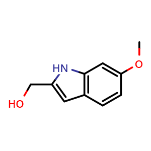 Chemical structure of (6-methoxy-1H-indol-2-yl)methanol , CAS 30464-85-8, AChemBlock U130761