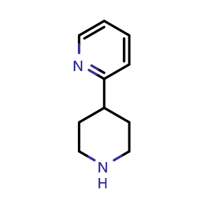Chemical structure of 2-(piperidin-4-yl)pyridine , CAS 30532-37-7, AChemBlock U130763