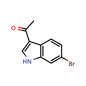 Chemical structure of 1-(6-bromo-1H-indol-3-yl)ethan-1-one , CAS 316181-82-5, AChemBlock U130778