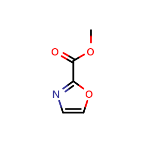 Chemical structure of methyl oxazole-2-carboxylate , CAS 31698-88-1, AChemBlock U130779