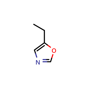 Chemical structure of 5-ethyloxazole , CAS 32999-02-3, AChemBlock U130792