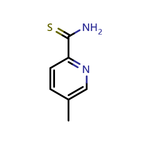 Chemical structure of 5-methylpyridine-2-carbothioamide , CAS 334017-98-0, AChemBlock U130800