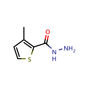 Chemical structure of 3-methylthiophene-2-carbohydrazide , CAS 350997-56-7, AChemBlock U130810