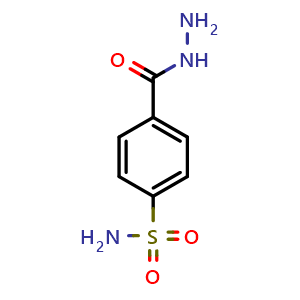 Chemical structure of 4-(Hydrazinecarbonyl)benzenesulfonamide , CAS 35264-29-0, AChemBlock U130814