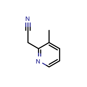 Chemical structure of 2-(3-methylpyridin-2-yl)acetonitrile , CAS 38203-11-1, AChemBlock U130838