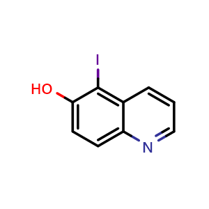 Chemical structure of 5-iodoquinolin-6-ol , CAS 388616-54-4, AChemBlock U130845