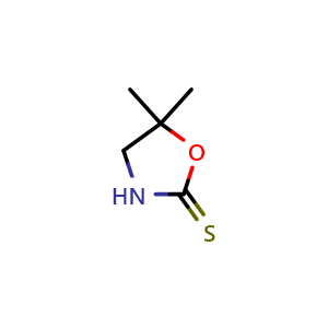 Chemical structure of 5,5-dimethyloxazolidine-2-thione , CAS 3980-52-7, AChemBlock U130856