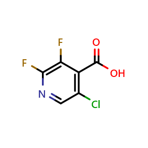 Chemical structure of 5-chloro-2,3-difluoroisonicotinic acid , CAS 406676-21-9, AChemBlock U130866