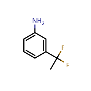 Chemical structure of 3-(1,1-difluoroethyl)aniline , CAS 40788-05-4, AChemBlock U130868
