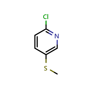 Chemical structure of 2-chloro-5-(methylthio)pyridine , CAS 41288-94-2, AChemBlock U130871