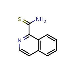 Chemical structure of isoquinoline-1-carbothioamide , CAS 435273-39-5, AChemBlock U130884