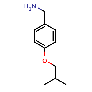 Chemical structure of (4-isobutoxyphenyl)methanamine , CAS 4734-09-2, AChemBlock U130902