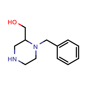 Chemical structure of (1-Benzylpiperazin-2-yl)methanol , CAS 476493-27-3, AChemBlock U130904