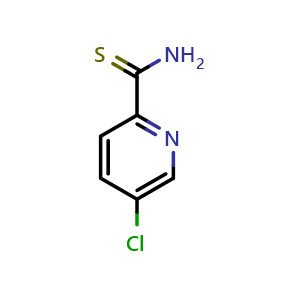 Chemical structure of 5-chloropyridine-2-carbothioamide , CAS 499796-72-4, AChemBlock U130916