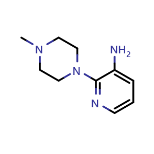 Chemical structure of 2-(4-methylpiperazin-1-yl)pyridin-3-amine , CAS 5028-17-1, AChemBlock U130919
