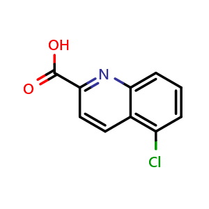 Chemical structure of 5-chloroquinoline-2-carboxylic acid , CAS 511231-70-2, AChemBlock U130924