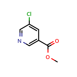 Chemical structure of methyl 5-chloronicotinate , CAS 51269-81-9, AChemBlock U130930