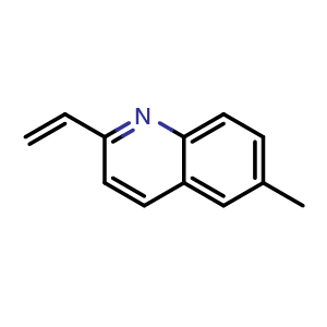 Chemical structure of 6-methyl-2-vinylquinoline , CAS 52319-28-5, AChemBlock U130942