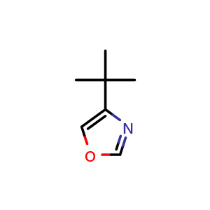 Chemical structure of 4-(tert-butyl)oxazole , CAS 52713-54-9, AChemBlock U130946