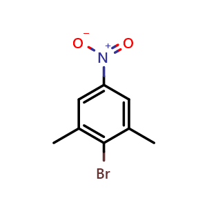 Chemical structure of 2-bromo-1,3-dimethyl-5-nitrobenzene , CAS 53906-84-6, AChemBlock U130965