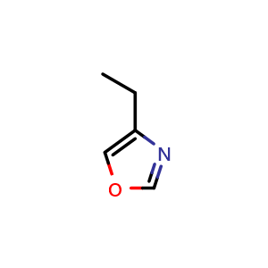 Chemical structure of 4-ethyloxazole , CAS 54300-20-8, AChemBlock U130971